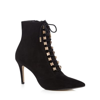 Nine by Savannah Miller Black lace up high ankle boots